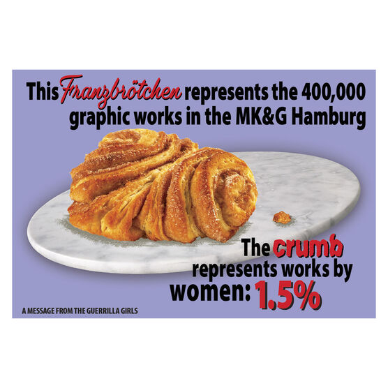 Guerrilla Girls The Crumb Represents Work by Women shelf print